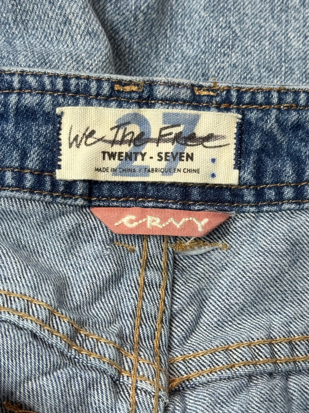 Free People We The Free CRVY Under Construction Cargo Jeans size 27 - Picture 7 of 11